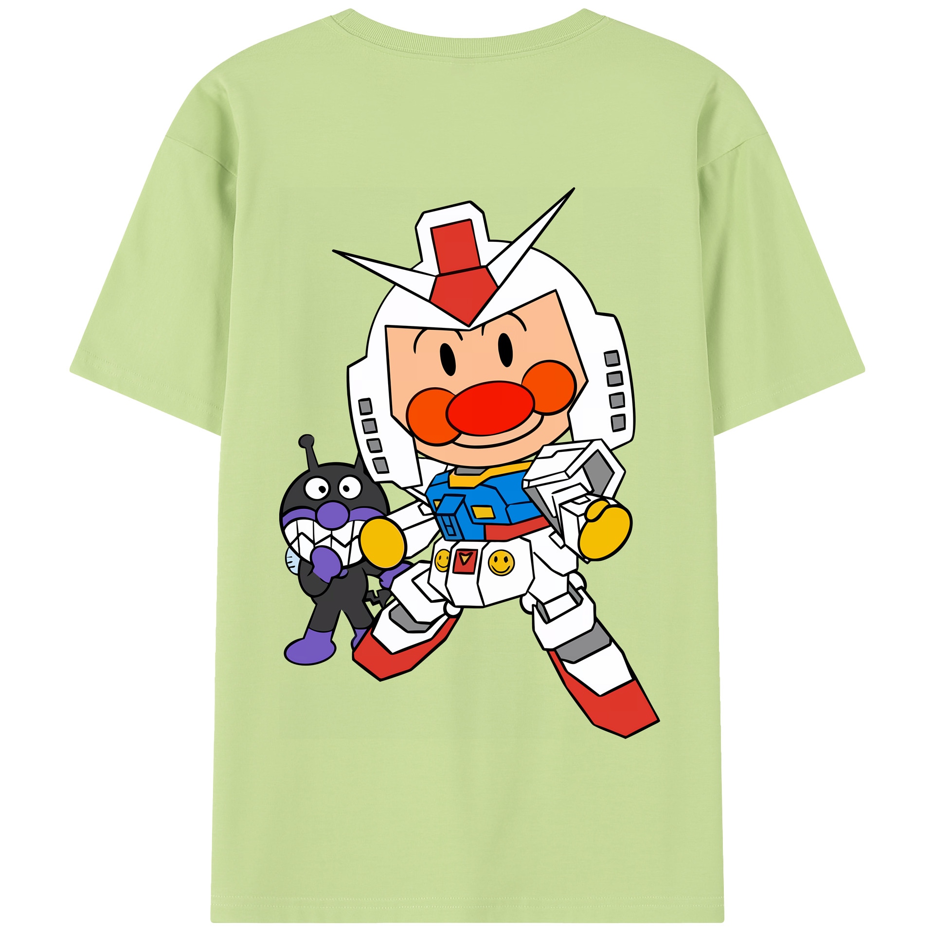 （画像用） アンパンマン Anpanman 綿100％半袖Tシャツ（背面プリント）